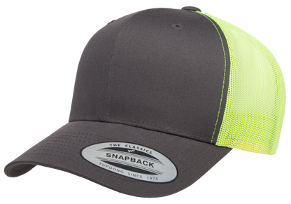 Custom Embroidered YP Classics® Retro Trucker Cap - 2Tone Snapback #6606T