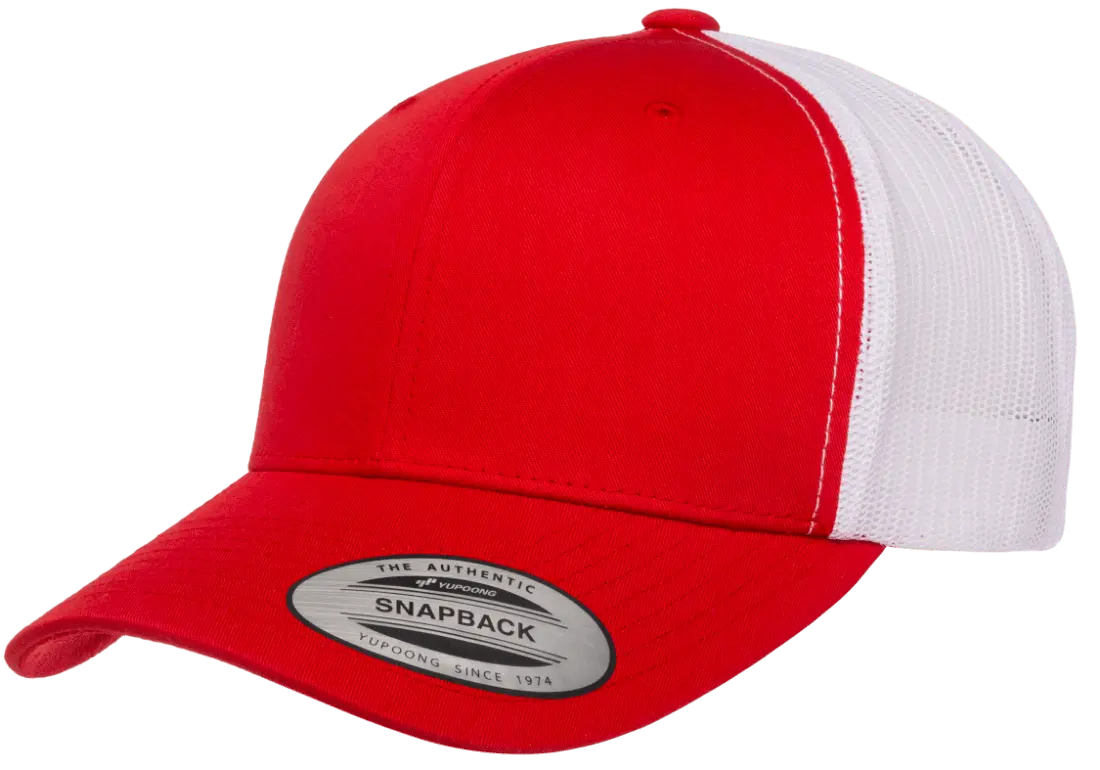 Custom Embroidered YP Classics® Retro Trucker Cap - 2Tone Snapback #6606T