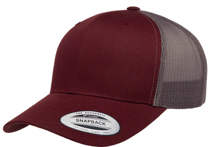 Custom Embroidered YP Classics® Retro Trucker Cap - 2Tone Snapback #6606T