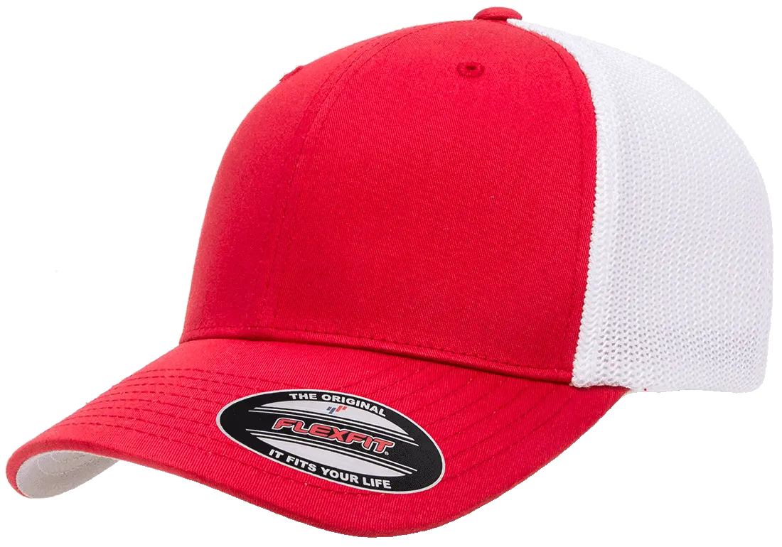 Custom Embroidered Flexfit® Trucker Mesh Cap - 2Tone Fitted #6511T