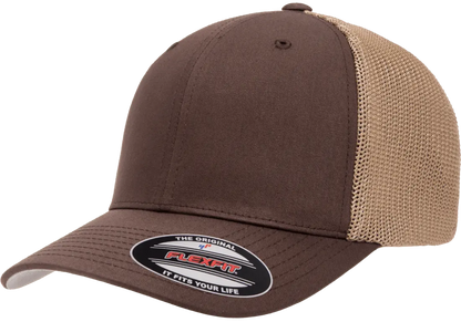Custom Embroidered Flexfit® Trucker Mesh Cap - 2Tone Fitted #6511T