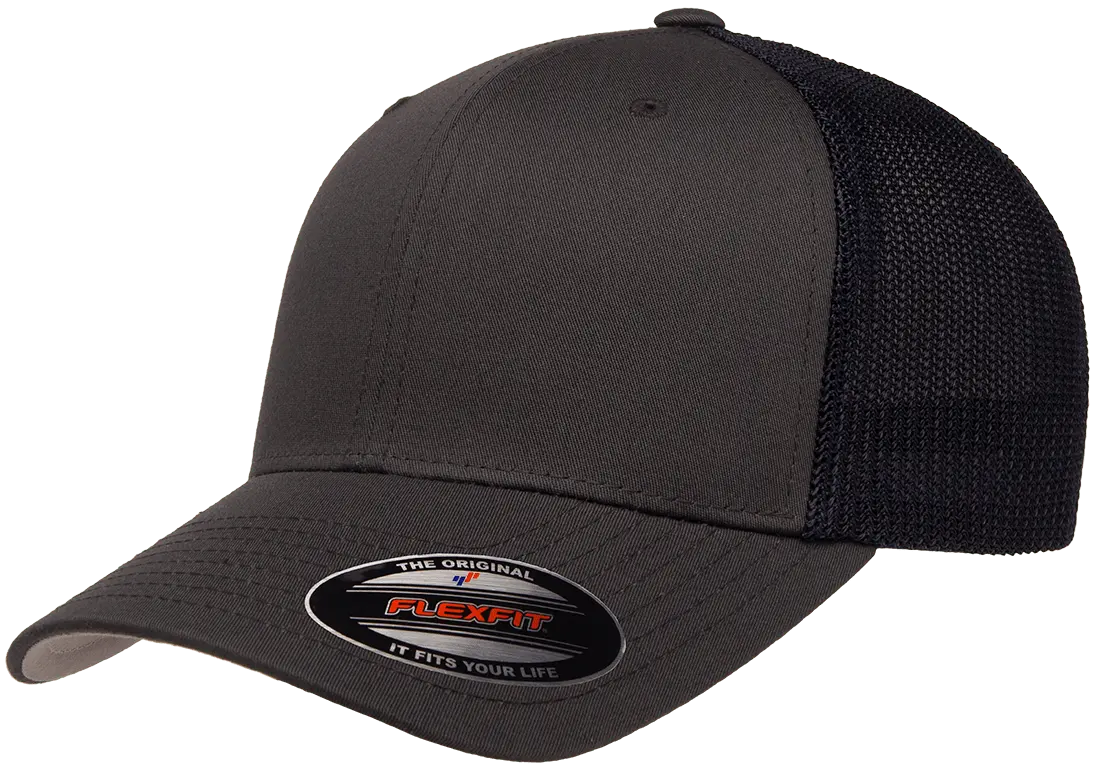 Custom Embroidered Flexfit® Trucker Mesh Cap - 2Tone Fitted #6511T