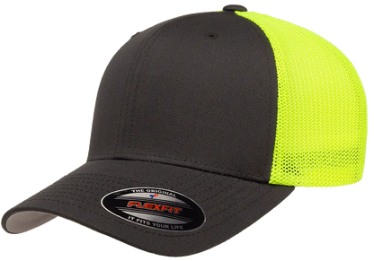 Custom Embroidered Flexfit® Trucker Mesh Cap - 2Tone Fitted #6511T