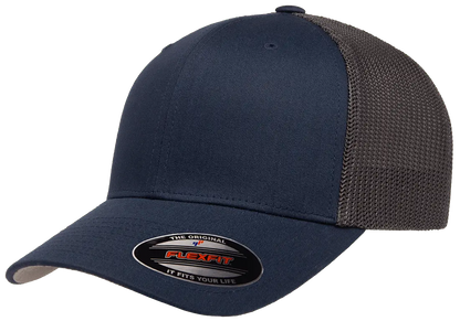 Custom Embroidered Flexfit® Trucker Mesh Cap - 2Tone Fitted #6511T