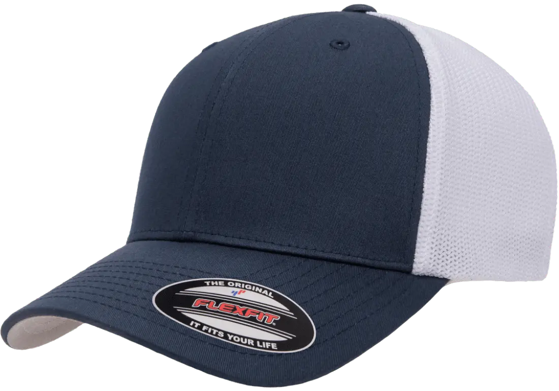 Custom Embroidered Flexfit® Trucker Mesh Cap - 2Tone Fitted #6511T