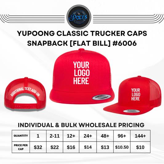 Custom Embroidered YP Classics® Classic Trucker Cap Snapback [Flat Bill] #6006